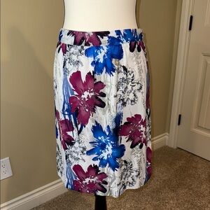 George Blue and Purple Knee-Length Pencil Skirt